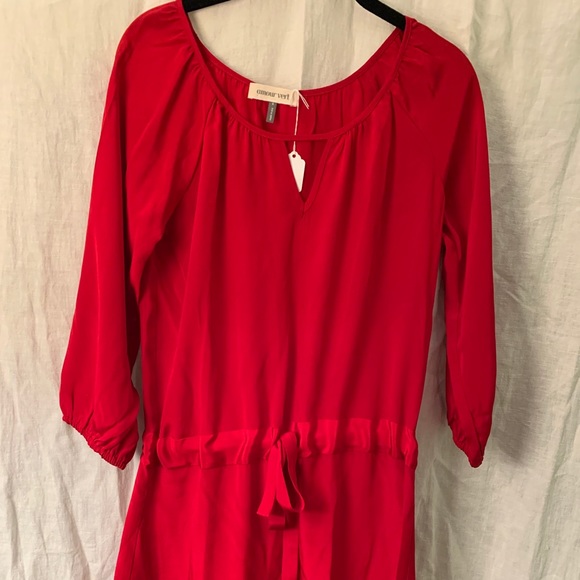 Amour Vert Red Drawstring Dress - Picture 2 of 6